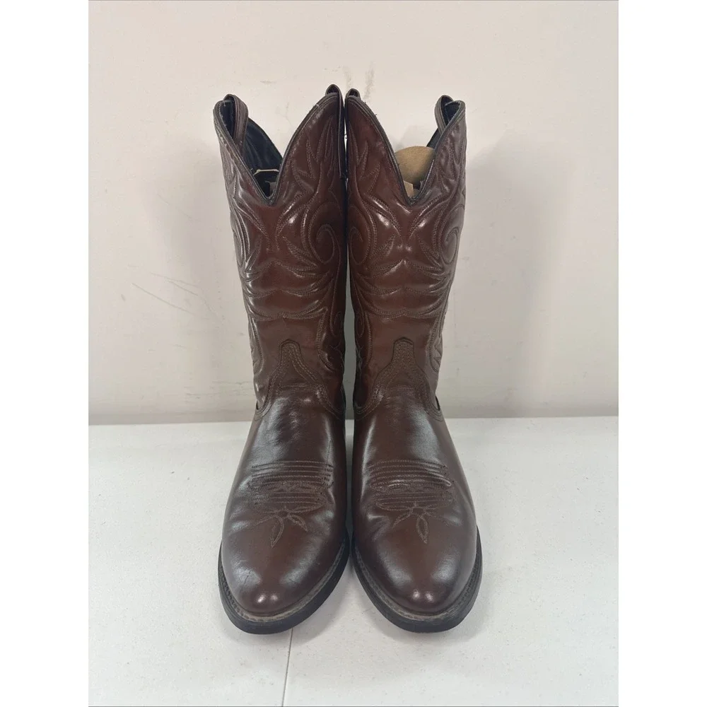Sheplers Men Boots Size 8.5 M‎ Pre- Owned Brown Faux Leather 7101